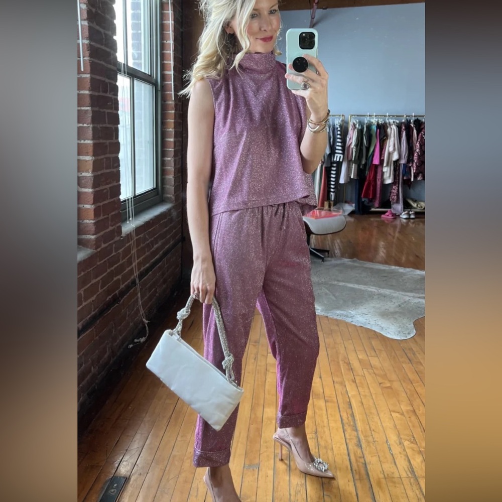 Buru Pink Sparkle Mod Top